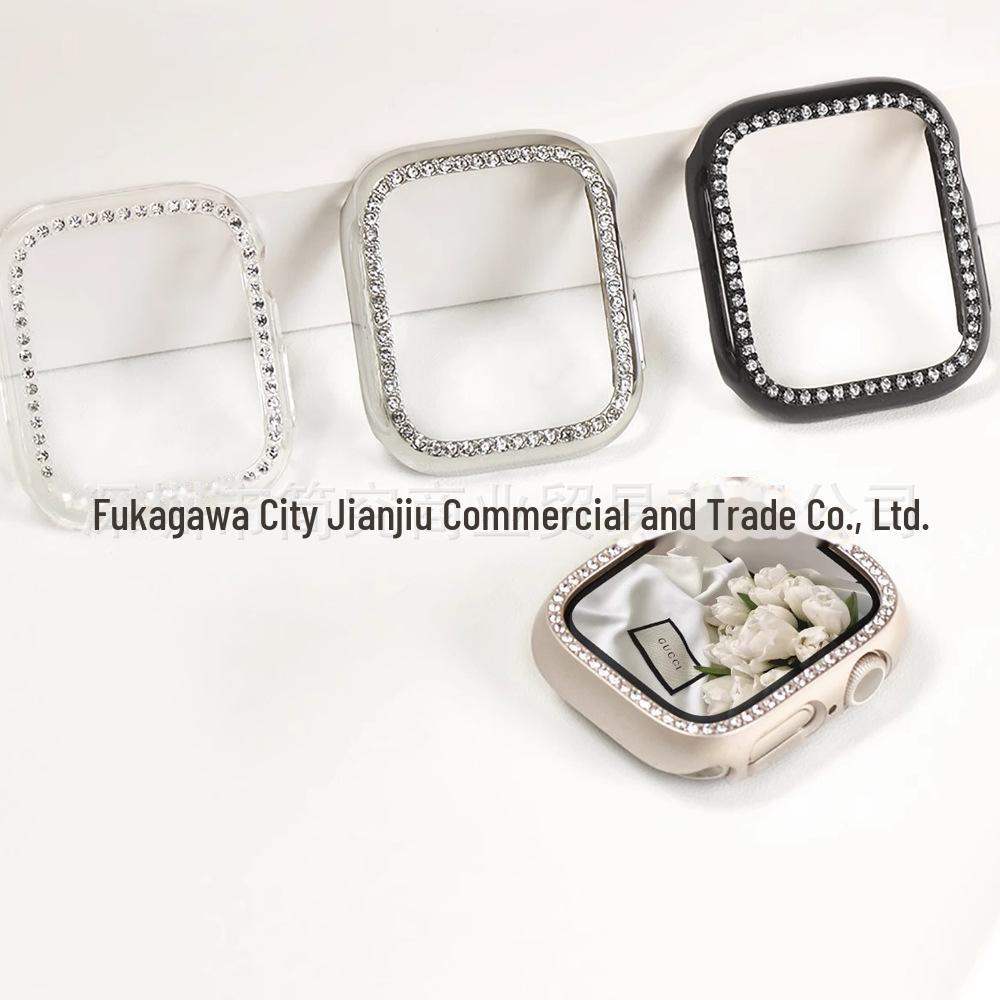 Koperta 46 mm z diamentami do zegarka Apple Watch Series 3-10