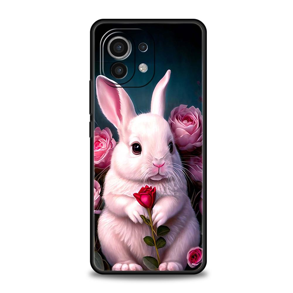 

Милый Кролик в Фиолетовой Шляпе Чехол для Телефона для Xiaomi Mi 14 13 12 11 Ultra 13T 12T Poco C51 F3 F4 F5 X3 X4 NFC Pro Lite 5G Чехол Xiaomi 12T Pro