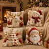 45x45cm Christmas Pillow Covers Washable Holiday Cushion Case  For Friends