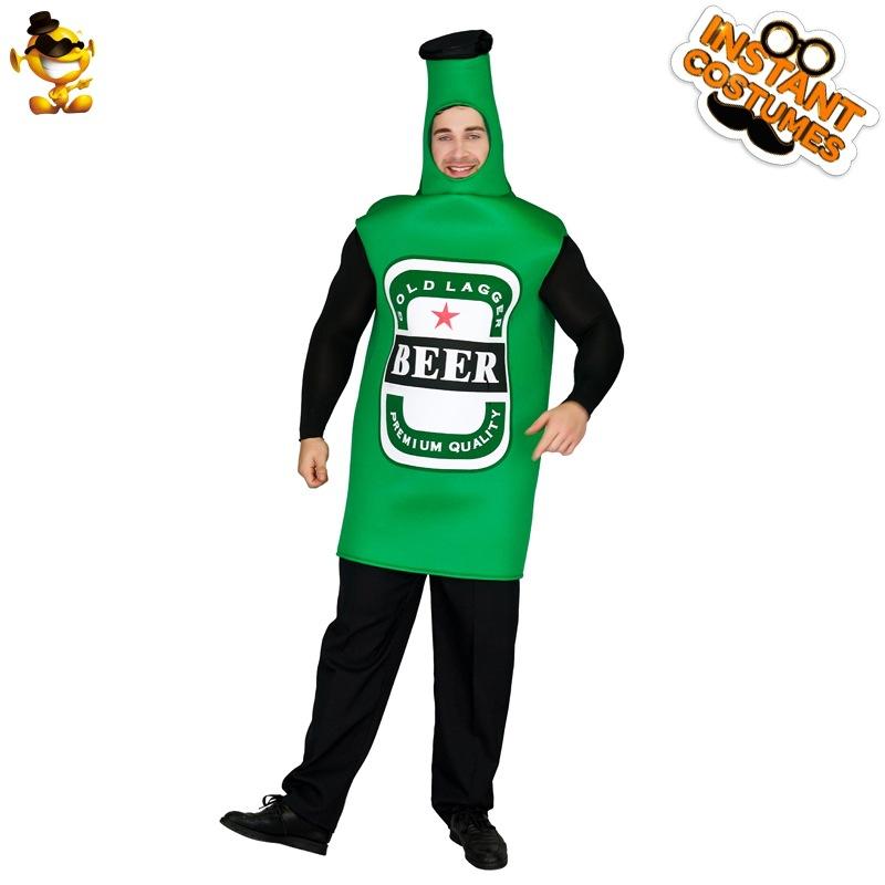 

Adult men s Oktoberfest party funny beer bottle one-piece Halloween costume, spoof cosplay costume One size fits all