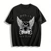 Tattoos Rock N Roll Print Vintage Style Casual Top Pure Cotton T-shirt
