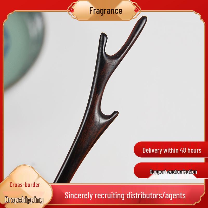 

Dragon Horn Ebony Hairpin, Ancient Style High-End Hanfu Accessory
