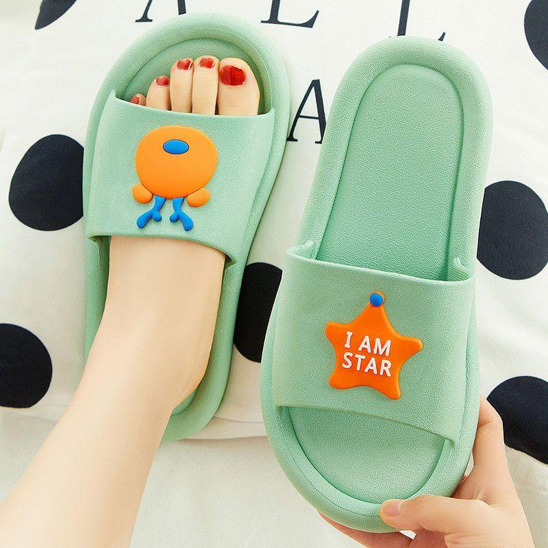 Slippers Summer Indoor Couple Slippers Cute Non-slip Bathroom Bath Sandals