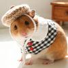 1 Set Hamster Clothes Knitted Hat with Adjustable Strap Crochet Top Hamster Guinea Pig Small Animals Costume Accessories Pet Supplies