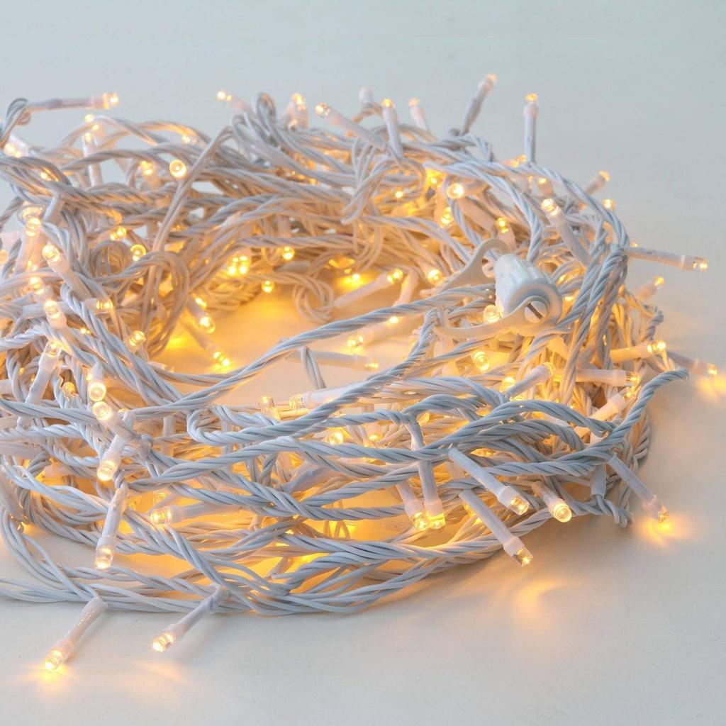 Warm White Led Serial String Lights – Waterproof Copper Wire Yellow Fairy Lights for Home Decoration,Christmas, Deepawali