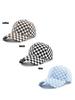 Unisex Karierte Baseballkappe Lässige Outdoor-Sonnenkappe