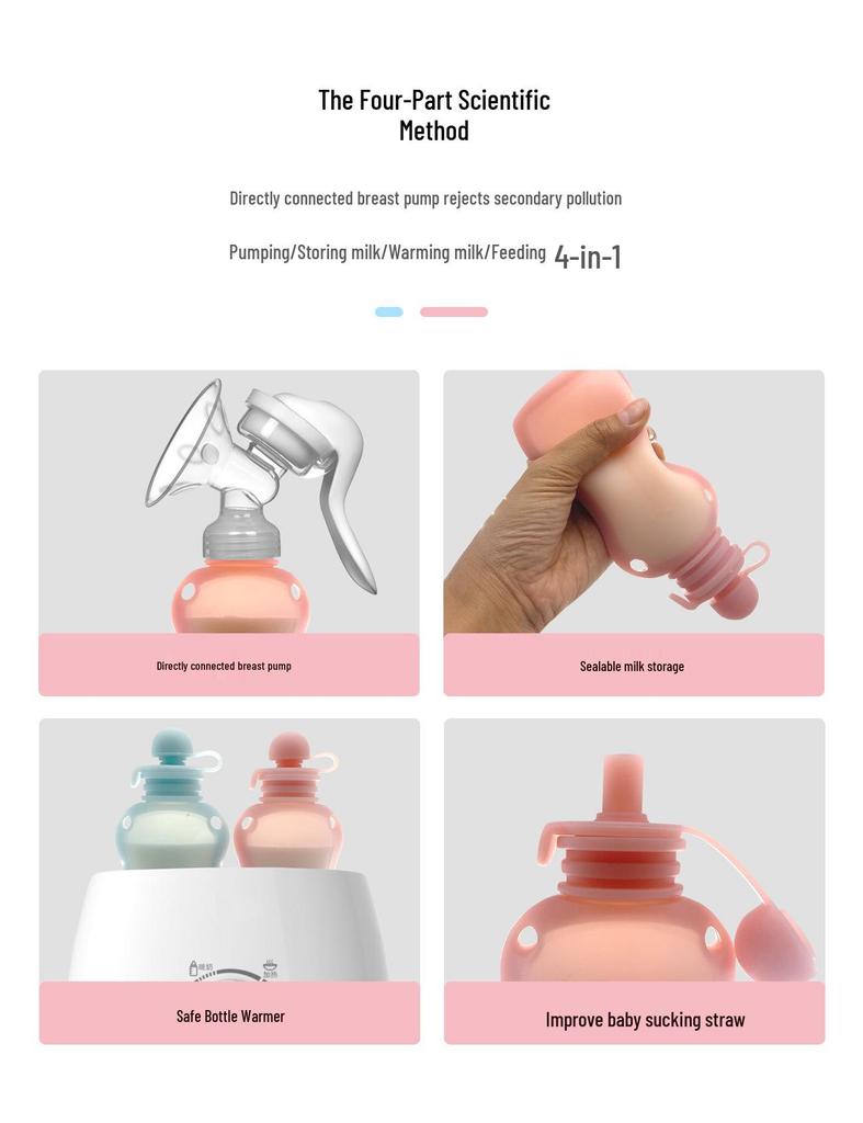 Premium Silicone Baby Bottle & Breast Milk Storage Bag - Reusable, Fresh-Keeping Infant & Toddler Food Bag