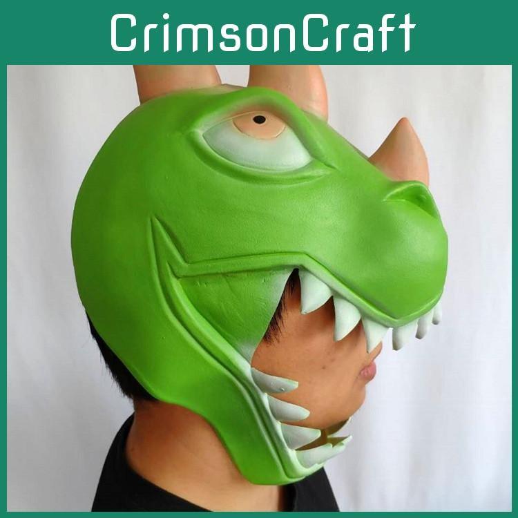 Dinosaur Green Latex Mask Halloween Costumes Props Themed Accessories Party