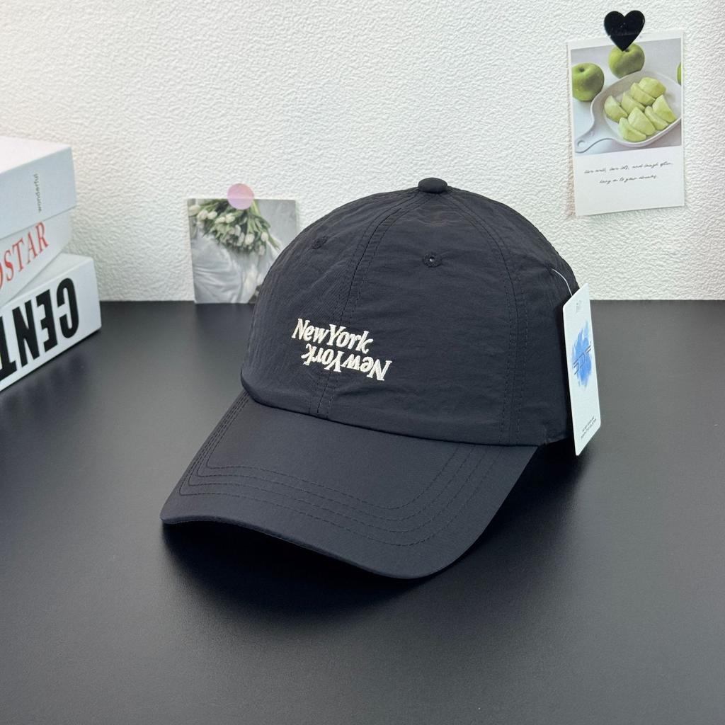 Fashion Hat Summer Alphabet Embroidery Alphabet Quick Drying Baseball Cap Men's and Women's Big Head Circumference Light College Wind Shade Cap Sun