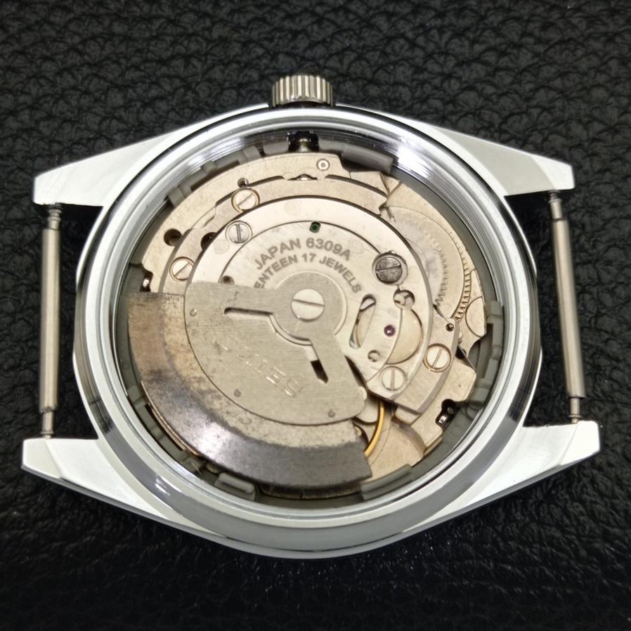 REFURBISHED SEIKO 5 AUTOMATIC 6309A JAPAN MENS ARABIC BLACK DIAL WATCH a427341-2 QRL-a427341