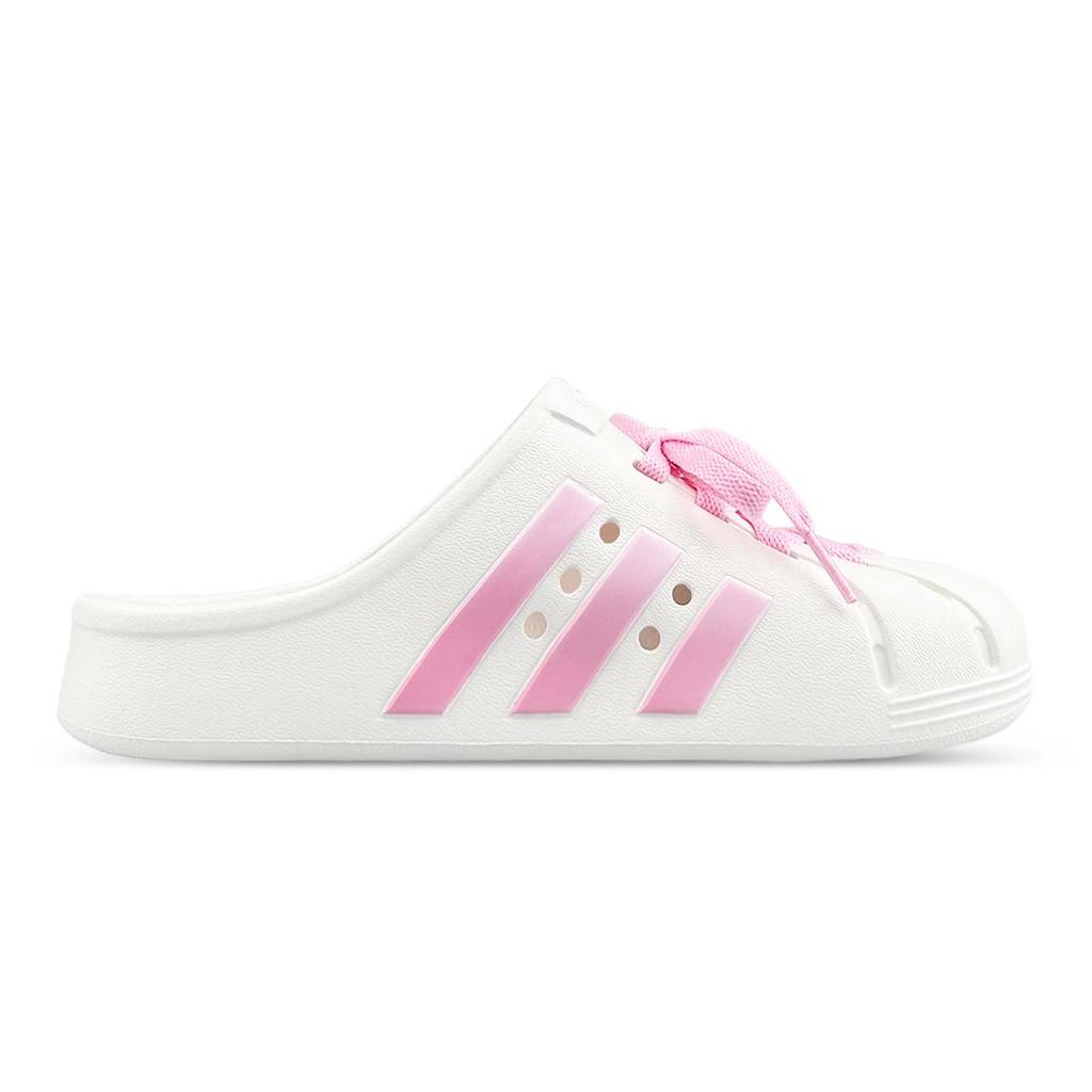 Adidas ADILETTE CLOGS Abrasion Resistant Closed Toe Slippers Unisex White Pink JH9849(Team1311-ad)
