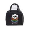 Skull Reading Books Print Lunch Bag Men and Women Vintage Style Graphics Thermal Handbags Thickened Insulation Lunch Box Bag