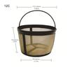 Practical Golden Tone Coffee Filter Durable Coffee Filter Coffee Strainer for 4/6/8/12 Cup Basket Style Coffee Maker