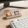 Cute Cat Mechanical Fidget Keycap 9 Keys Stress Relief Switch Clicker Decompression Keyboard Pendant Desktop Decoration