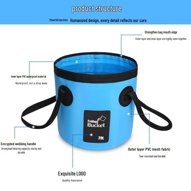 JunKaiWei Portable PVC Foldable Water Bucket