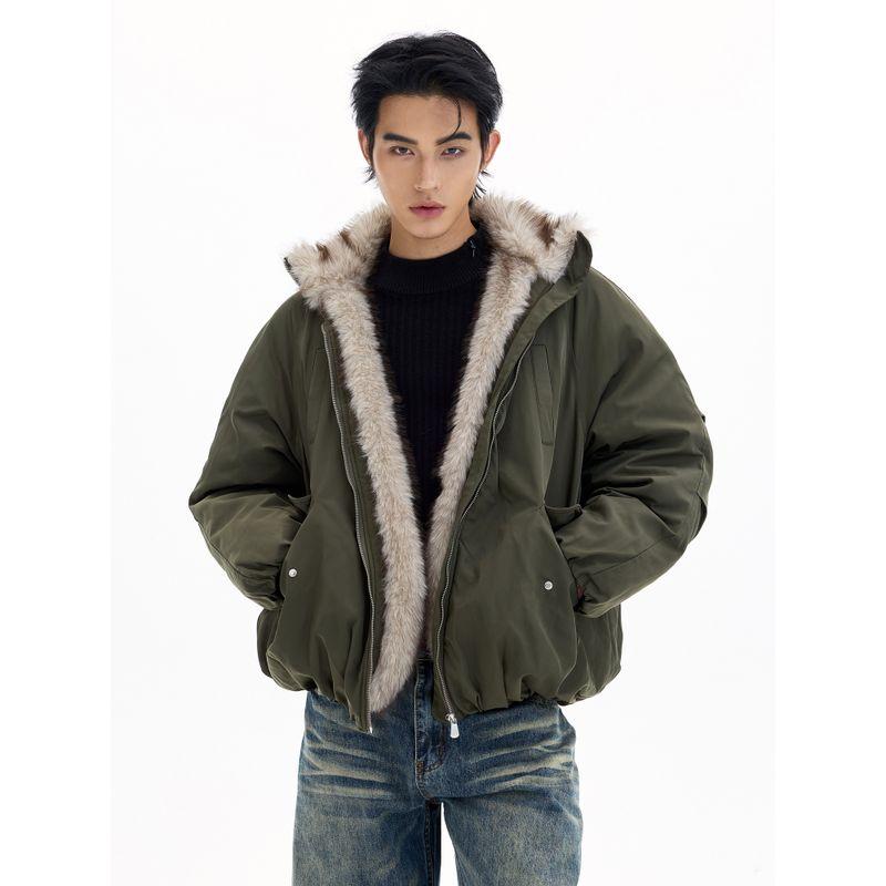 Kisko American-Style Winter Warm Stand-Up Collar Workwear Cotton Jacket for Men and Women, High-End Loose Cotton Coat, Trendy