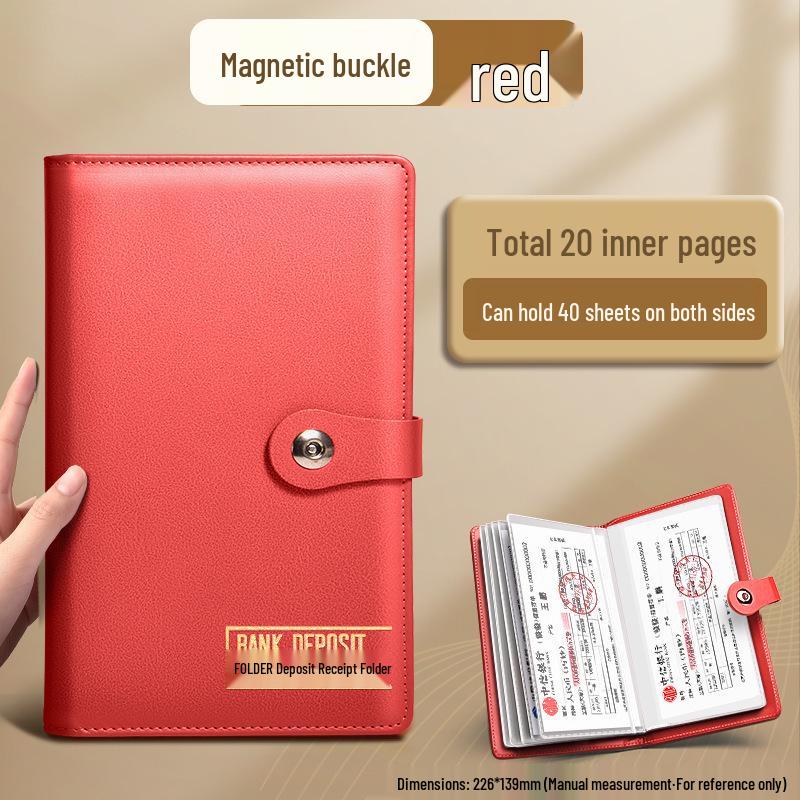 2025 Multifunctional Passbook & Bill Storage Album