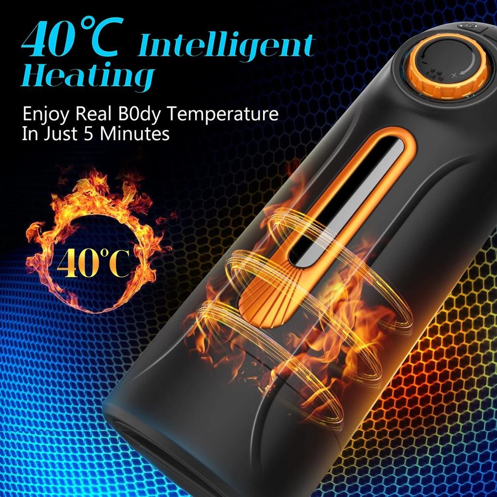 New 6 In 1 Men's Automatic Retractable Sucking Heating Blowjob Aircraft Cup 10 Vibrations 3 Suction Masturbator Real Vagina Sex Toys for Men