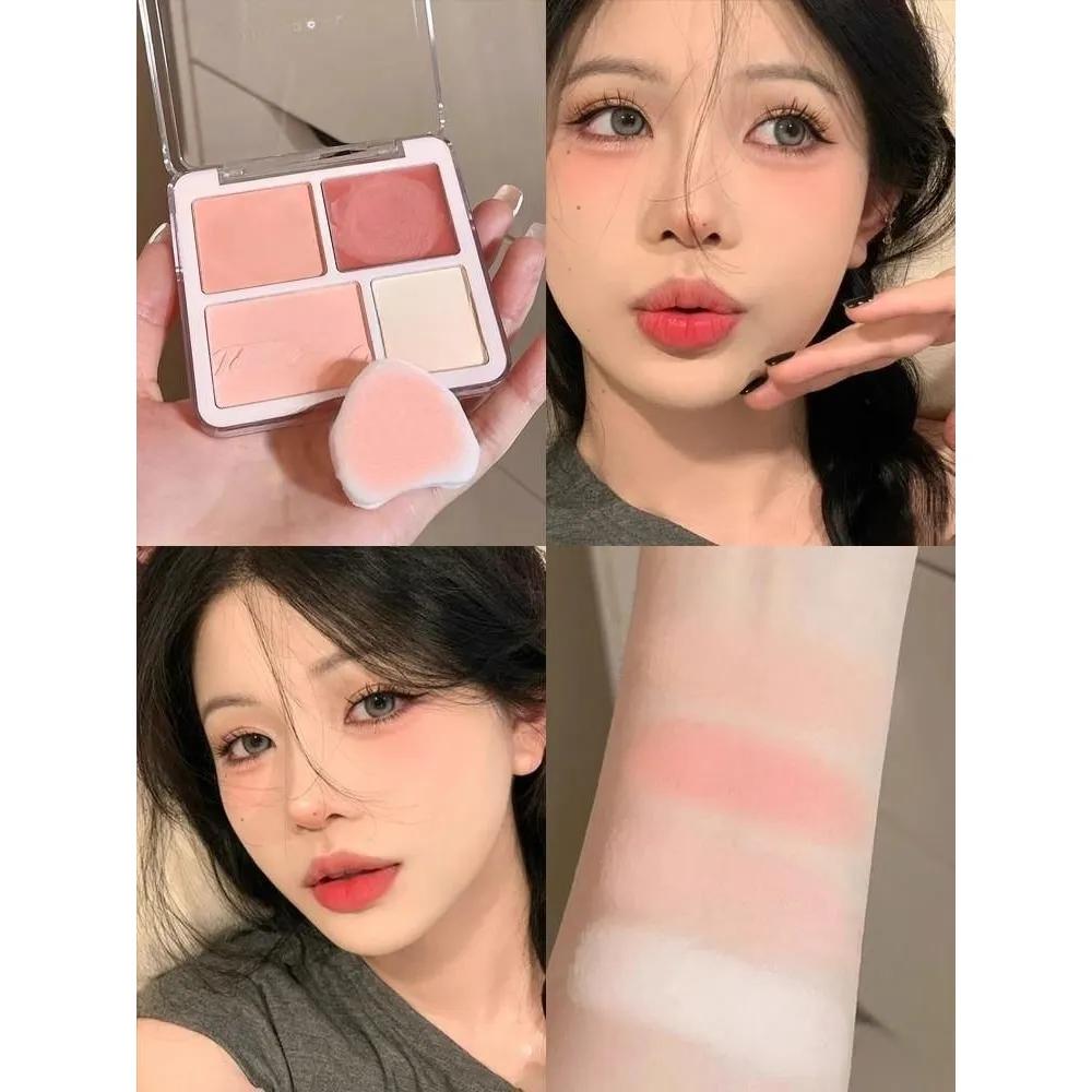 JUDYDOLL Highlighter Blush Eyeshadow Palette 04 Sunbathing (Yellow/Dark Skin)