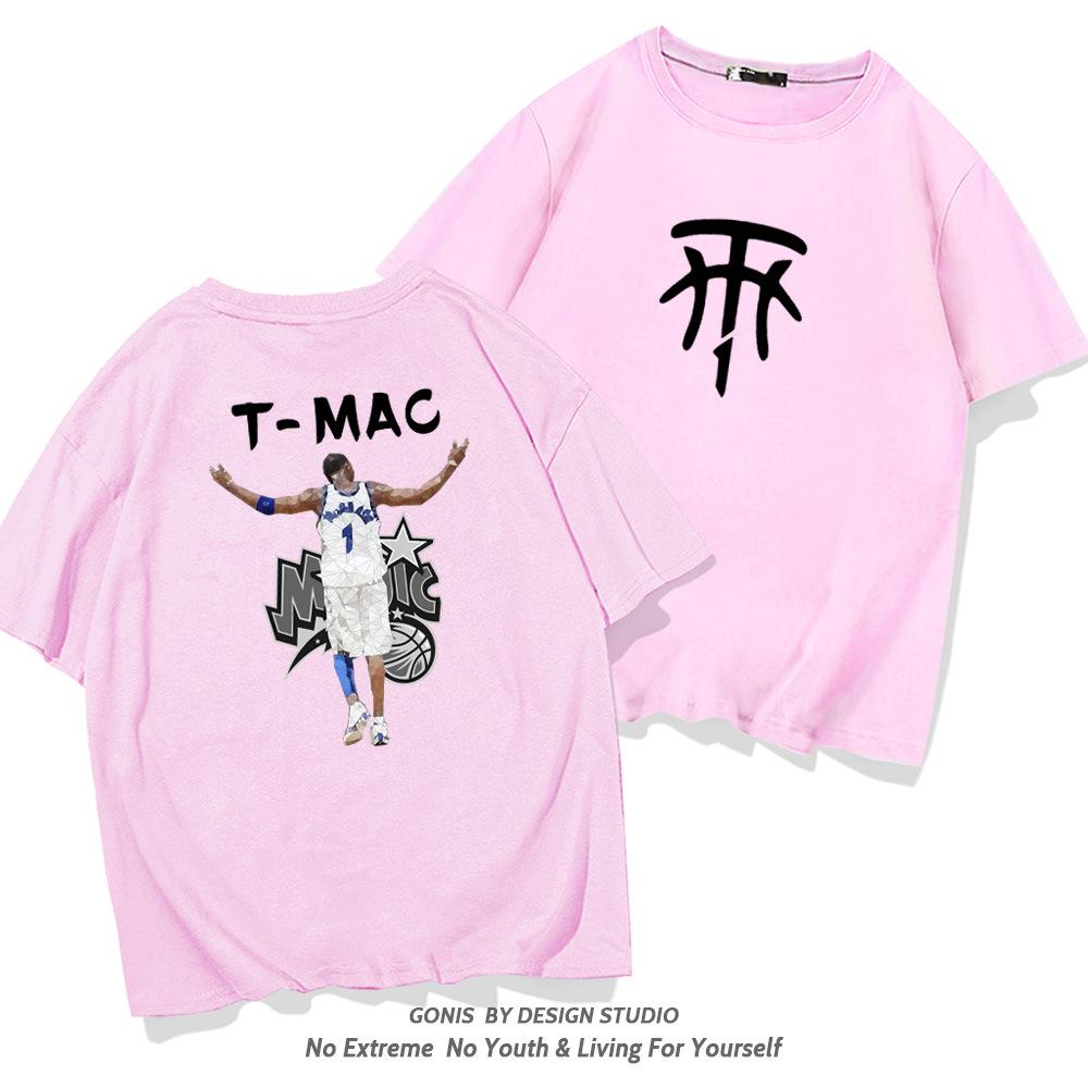 Magic Team No.1 T-shirt for Men, Summer McGrady Jersey, Trendy Loose Short-sleeve Basketball Top