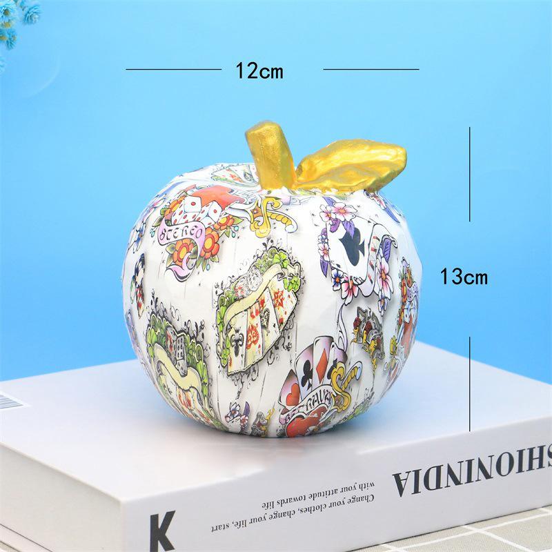 Creative Colorful Apple Ornaments Resin Crafts Home Living Room Cabinet Desktop Fruit Ornaments Gifts Souvenirs Wine Rack Crafts