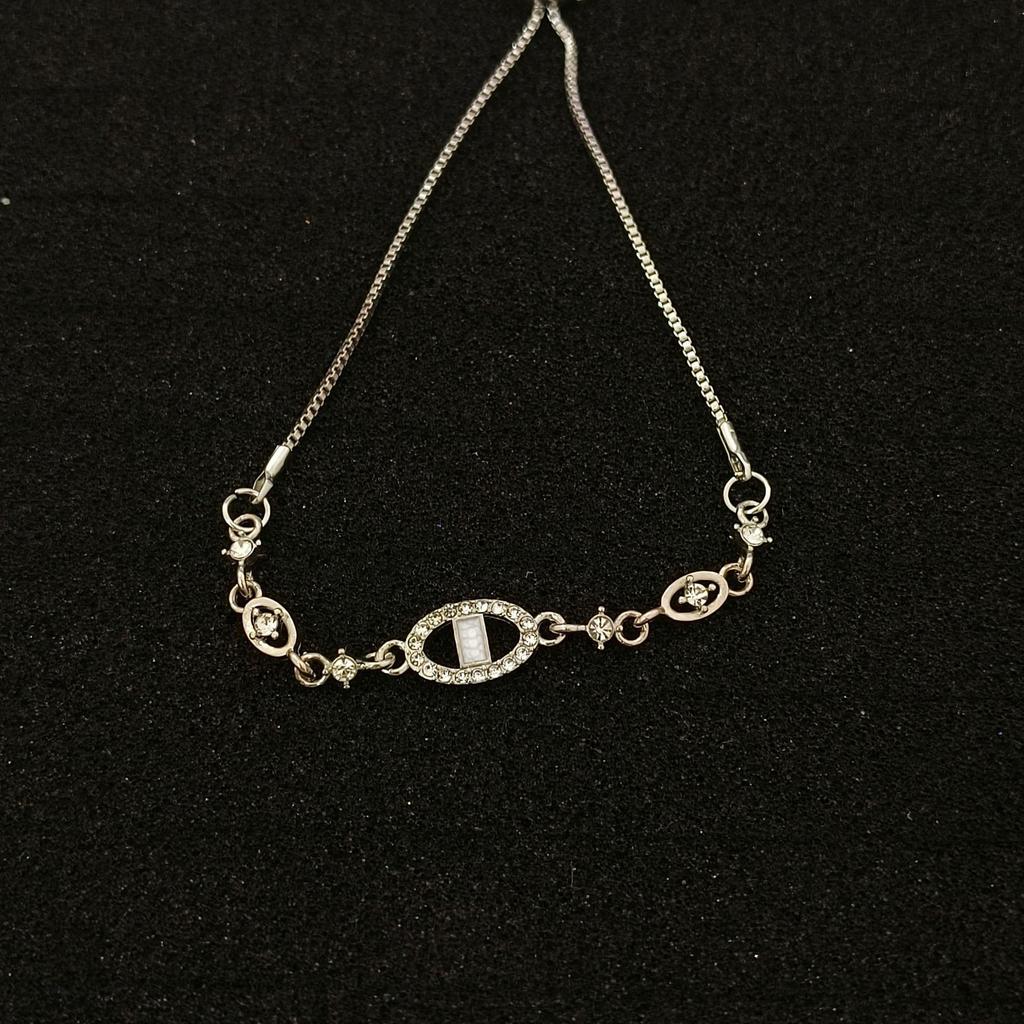 Sparkling Small Flower Zircon Pull Bracelet Women'S Cherry Blossom Diamond Niche Versatile High-End Accessories Hand Jewelry