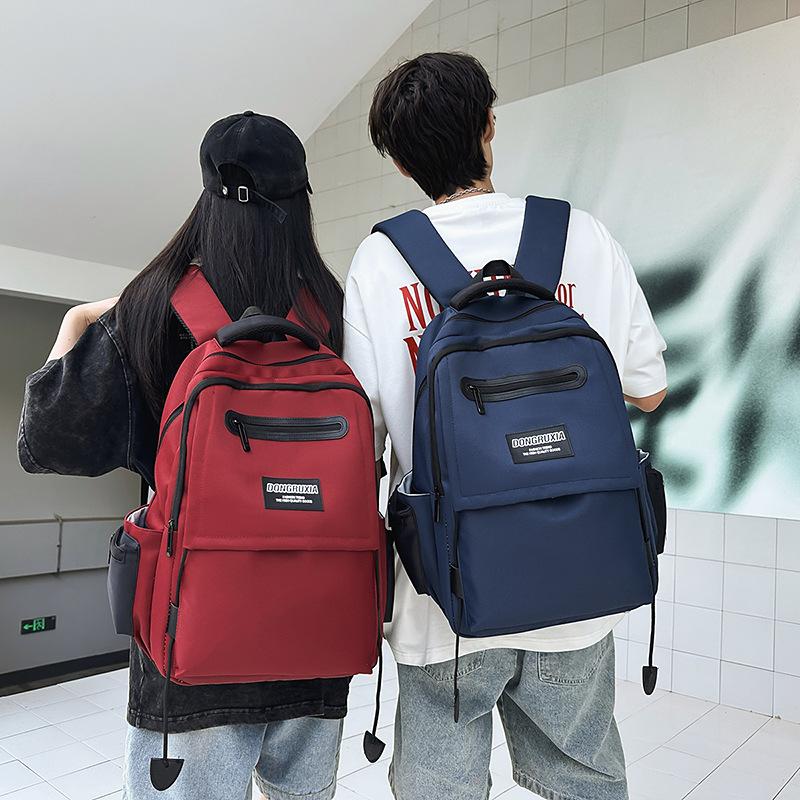Backpack New large-capacity backpack Junior high school schoolbag College student backpack High value couple student schoolbag