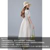 Fenghe Korean Style Summer Lazy Light and Thin Round Neck Waist Short Sleeve Dress
