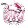 2027 Year Hanging for New 2D Flat Hat Ornament Ornaments Christmas Acrylic Decoration Tree Pendants