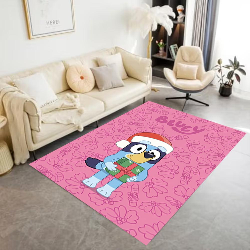 Bluey Friends Adventure Carpet Suitable for Living Rooms Outdoor Study Room Balcony Anti-slip Rug Office Home Decor Spiritual Gift