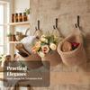 3 Pieces Wall Hanging Basket with Rope Handle Stackable for Entryway, Kitchen