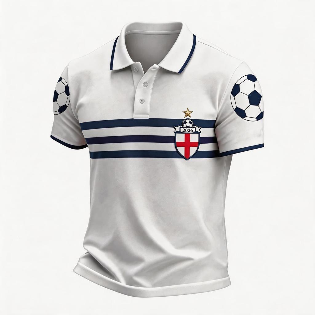 Men's Support Polo Shirt with National Flag Print Button Collar Short Sleeve Casual Fit Breathable Fabric for Outdoor Activities