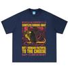 Funny Cheese Devouring Machine Japanese Rat Graphic T Shirt Unisex Unisex Hiphop Tshirt Shortsleeved Loose Casual Cotton Tshirts