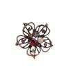 Vintage Flower Brooch Pin With Zinc Alloy Design For Elegant Ladies Accessories