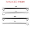4 stycken Bilfönsterväderlist Glasfönster Gummilist Formningslist för Honda Civic 2006-2019 Innerbackspeglar 6