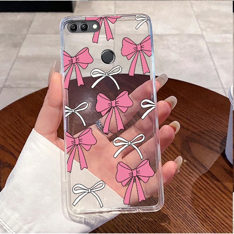 Case For Huawei Y92018 FLA-LX1 Y9 2018 Casing Clear Luxury Cute Love Heart Rabbit Funny TPU Soft Silicone Phone Case Back Cover