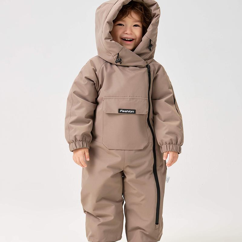 Winter Baby Clothes Warm Fur Boys Snowsuit Baby Ski Rompers Kids Girls Jumpsuits