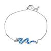 Rose Gold Blue White Green Eyed Snake Drawstring Womens Versatile Bracelet