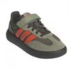 Childrens/Kids Barreda 3 Stripes Leather Flatform Trainers