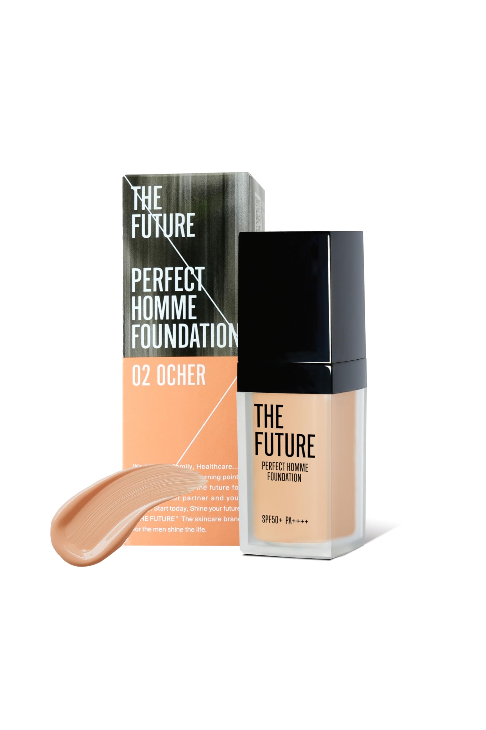 THE FUTURE Perfect Homme Foundation 35g 02 Ochre Liquid Foundation for Men - Covers Redness, Acne Scars, and Pores