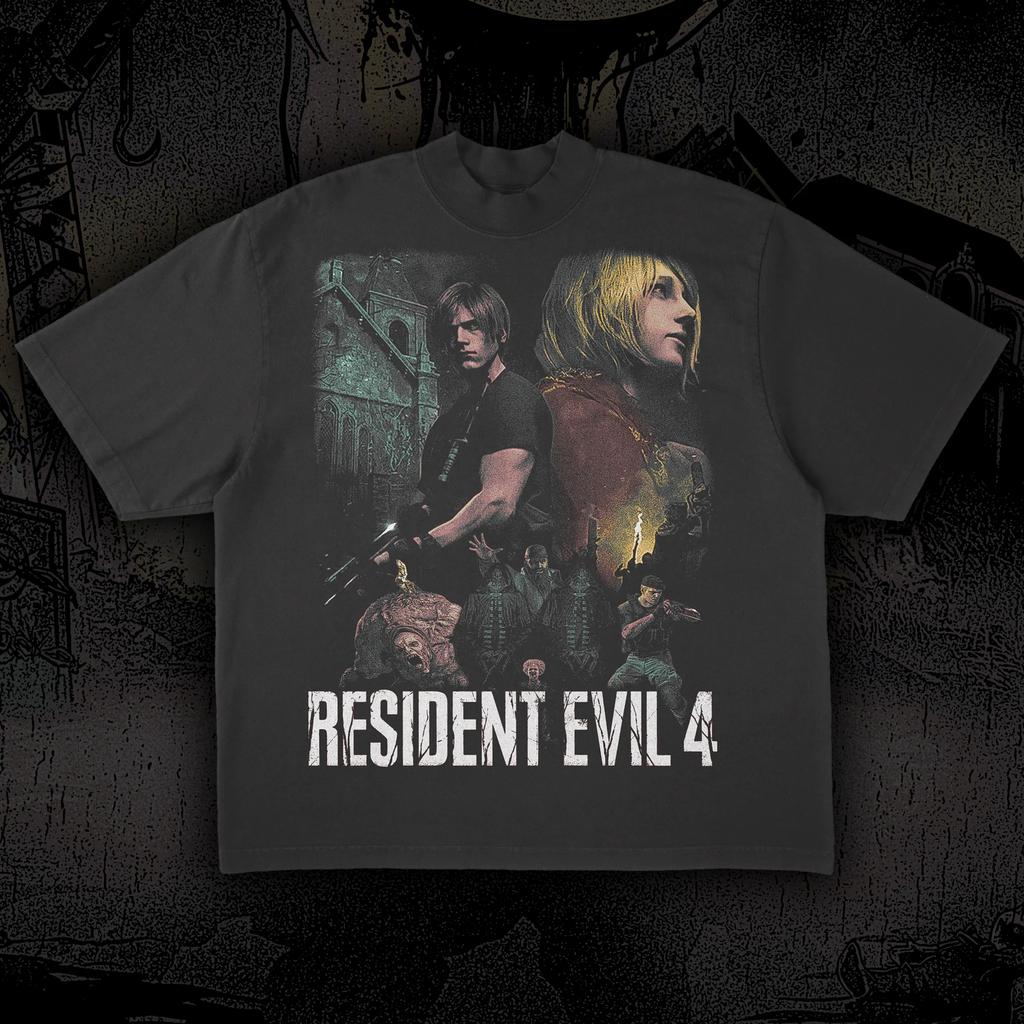 Retro Style Classic Horror Theme Game Resident Evil Peripherals Tshirts From The 1990s Unisex Graphic Print Tee Men Women Tops