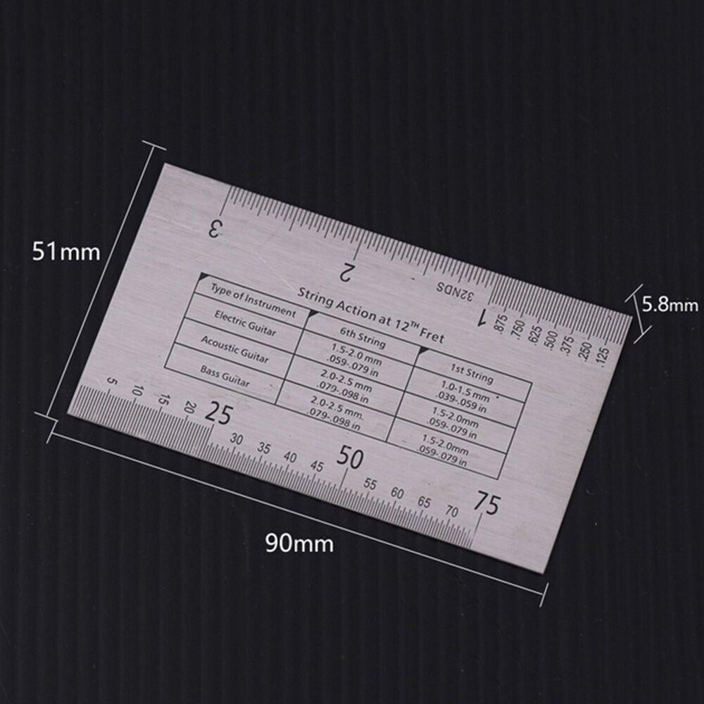 Pip Guitar Maintenance Tool String Gauge Ruler Height Measurement Caliper Measuring Luthier