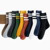 Calzini da Uomo a Metà Polpaccio Calzini Sportivi Crew Traspiranti Assorbi Sudore Antiodore Calzini Sportivi Stile Giapponese Calzini Casual con Design a Strisce