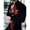 Men's Fashion Flame 3D Print Long Sleeve Shirts Turn Down Collar Button Up Party Streetwear Camisa Masculina Casual Blouse