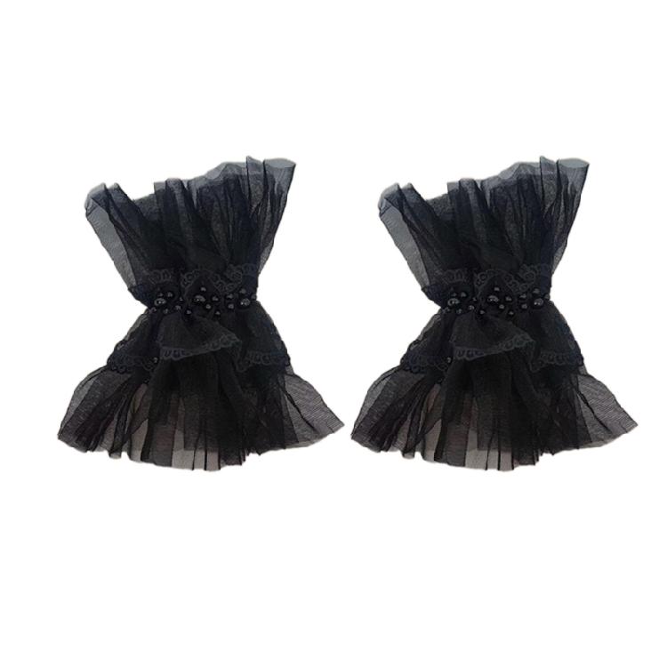 Wrist Pleated Organ Oversleeve Tulle Fingerless Lace Sleeve Emptiness Fakes Cuffs Clothing Accessories