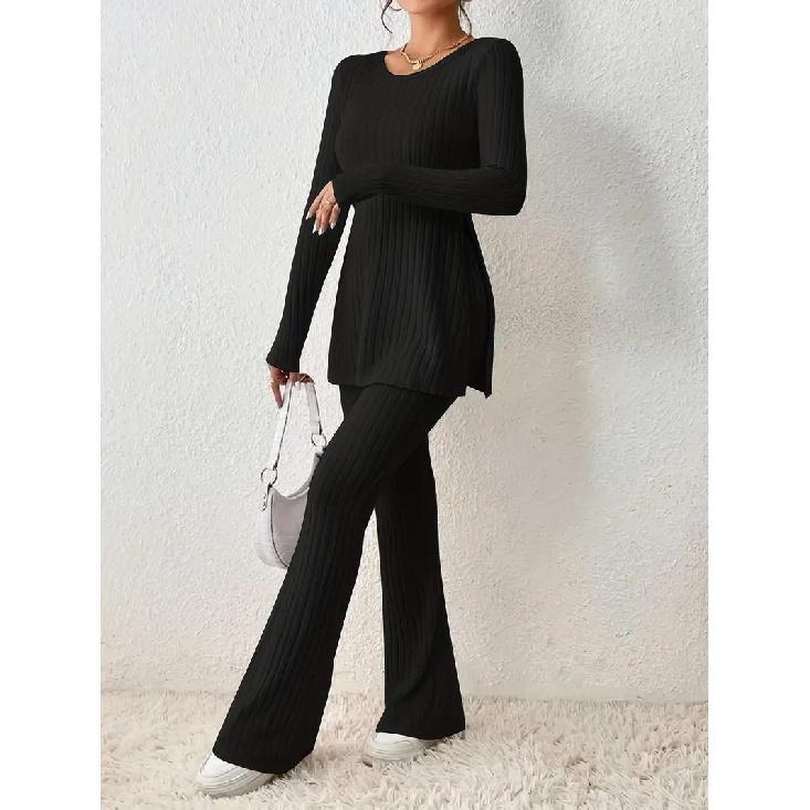 Women'S Spring And Summer New Comfortable Casual Sports Daily Commuting Fashionable Solid Color Clothing Set