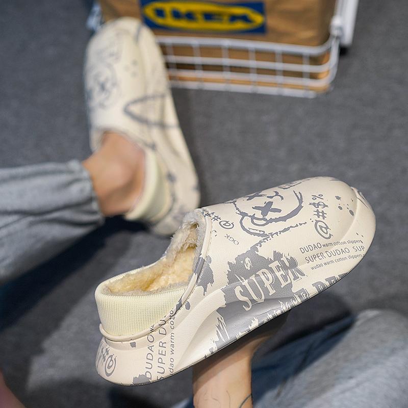 Зимняя пара плюс бархат теплые хлопковые туфли ленивые туфли повседневная мода плюс — фото 5