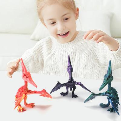 3D Printed Pterosaur Dino Skeleton with Articulated Joints Dinosaur Fidget Toy for Stress Relief Home Office Decor Executive Desk Toy