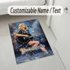 Personalized Crystal Velvet Carpet,Taylor Swift Custom Printed Name, Plush Area Rug For Home Indoor Decor