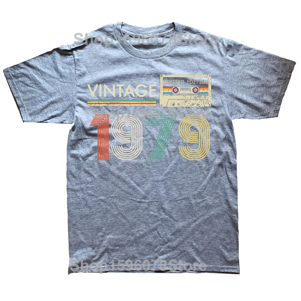 Vintage 1979 Limited Edition Birthday T Shirts Gifts Cotton Summer Tees Tops Mens Graphic Tshirt Clothing Oversized